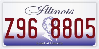 IL license plate Z968805