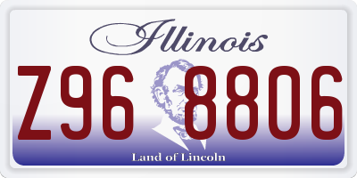 IL license plate Z968806