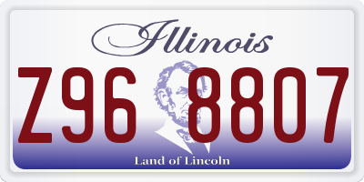 IL license plate Z968807