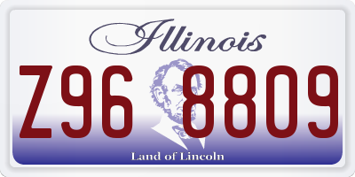 IL license plate Z968809