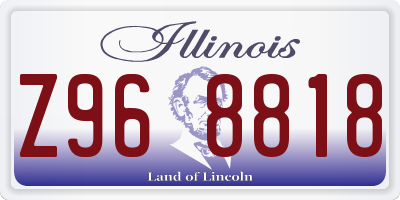 IL license plate Z968818