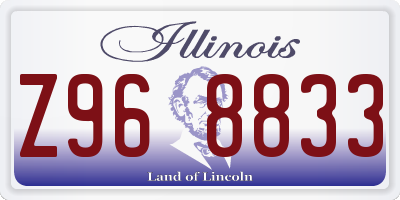 IL license plate Z968833