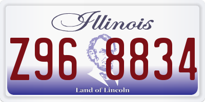 IL license plate Z968834