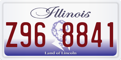 IL license plate Z968841