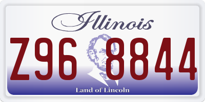 IL license plate Z968844