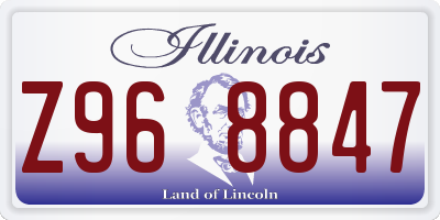 IL license plate Z968847
