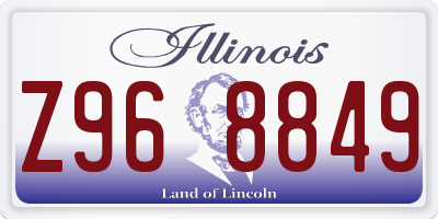 IL license plate Z968849