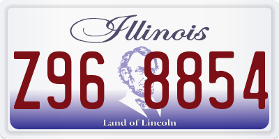 IL license plate Z968854