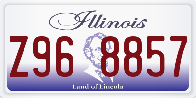 IL license plate Z968857