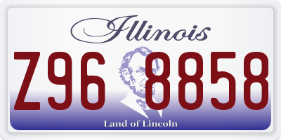 IL license plate Z968858