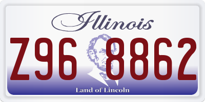 IL license plate Z968862