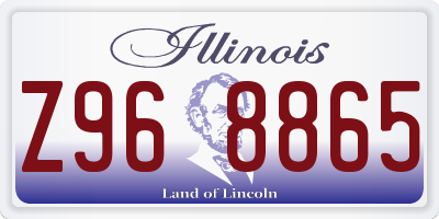IL license plate Z968865