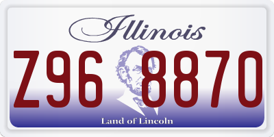 IL license plate Z968870