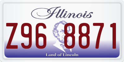 IL license plate Z968871