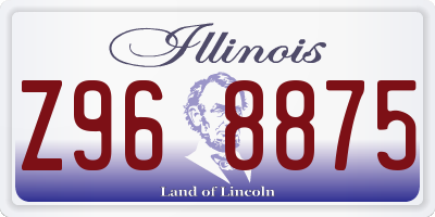 IL license plate Z968875