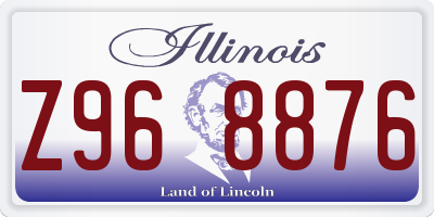 IL license plate Z968876