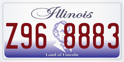 IL license plate Z968883