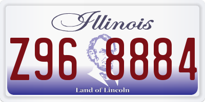 IL license plate Z968884