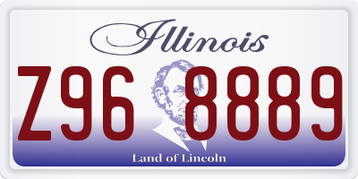 IL license plate Z968889
