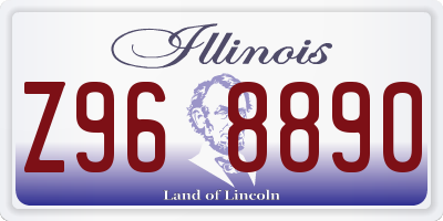 IL license plate Z968890