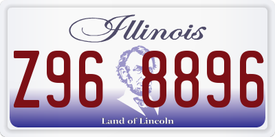IL license plate Z968896