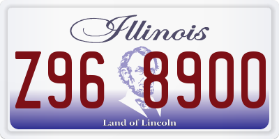 IL license plate Z968900