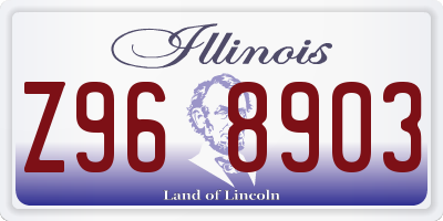 IL license plate Z968903