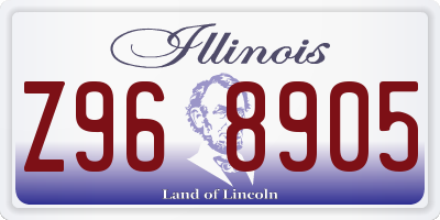 IL license plate Z968905