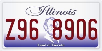 IL license plate Z968906