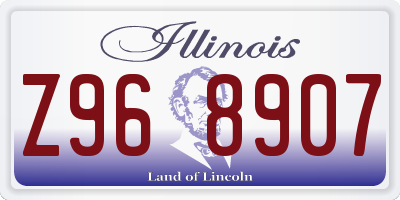 IL license plate Z968907