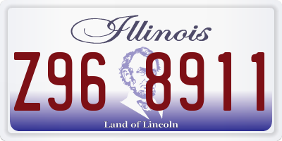 IL license plate Z968911