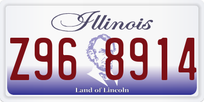 IL license plate Z968914