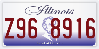 IL license plate Z968916