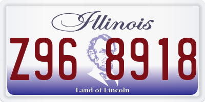 IL license plate Z968918