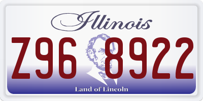 IL license plate Z968922
