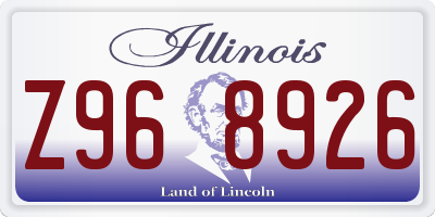 IL license plate Z968926