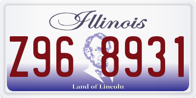 IL license plate Z968931