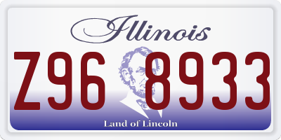 IL license plate Z968933