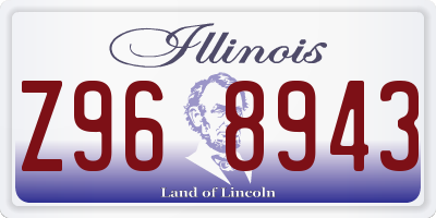 IL license plate Z968943