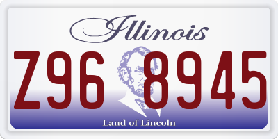 IL license plate Z968945