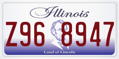 IL license plate Z968947