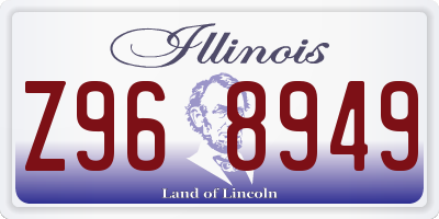 IL license plate Z968949