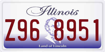 IL license plate Z968951