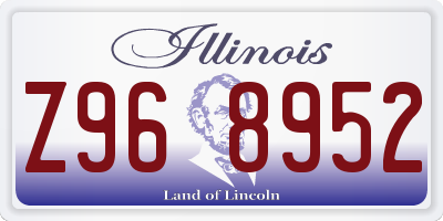 IL license plate Z968952