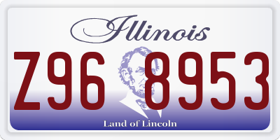 IL license plate Z968953