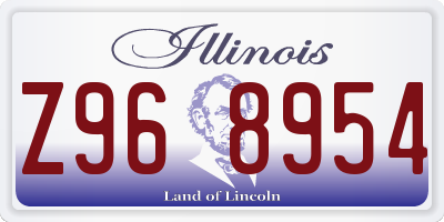 IL license plate Z968954