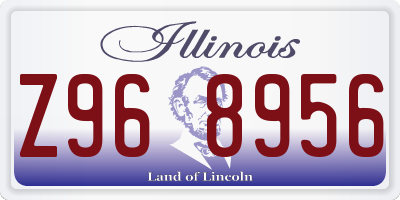 IL license plate Z968956