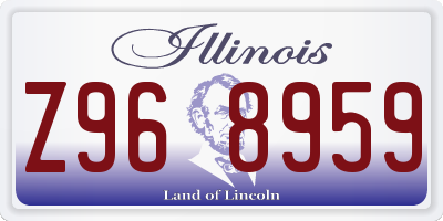 IL license plate Z968959