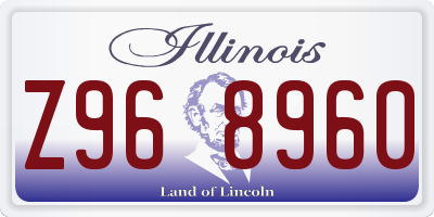 IL license plate Z968960