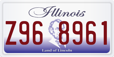 IL license plate Z968961